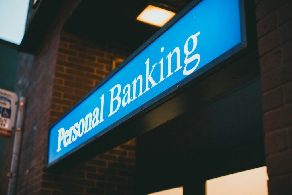 open bank account korea foreigner - exterior of korean bank branch on seoul street